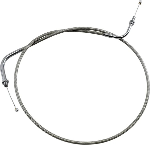 Cablu de accelerație/ralanti din oțel inoxidabil Armor Coat pentru motociclete cruiser, model Silver Standard, 1, nordicamoto.ro