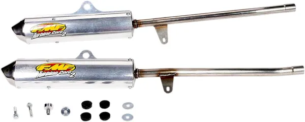Turbinecore 2 Spark Arrestor Silencers For Atv Silver-0