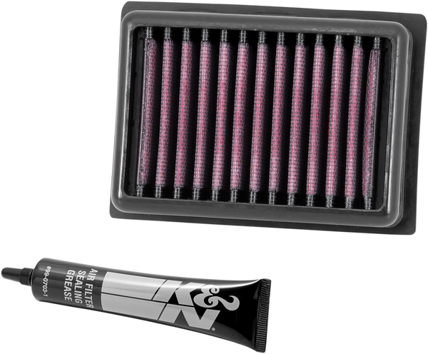 High-flow Air Filter Black, Red, 1, nordicamoto.ro
