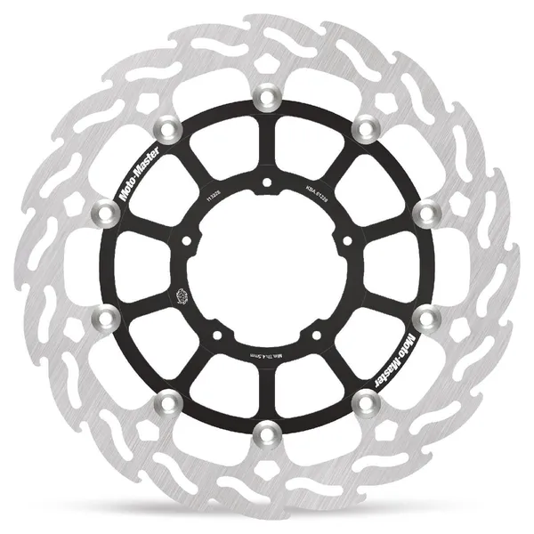 Flame Series Floating Rotor Black, Silver, Stainless Steel-1