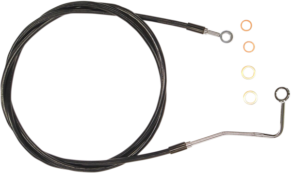 Xr Stainless Upper Brake Line Black, Chrome Oversize [+152 mm (6'')], 1, nordicamoto.ro