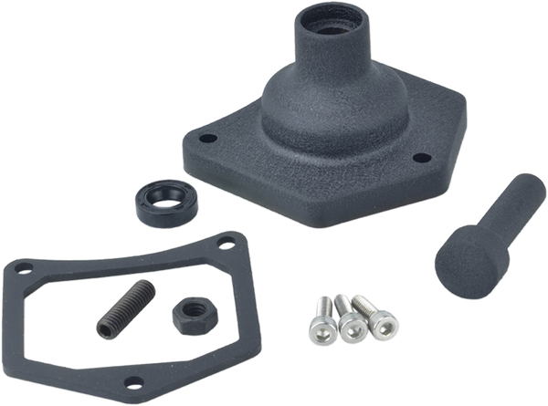 Solenoid End Cover/starter Button Black, Wrinkle, 1, nordicamoto.ro
