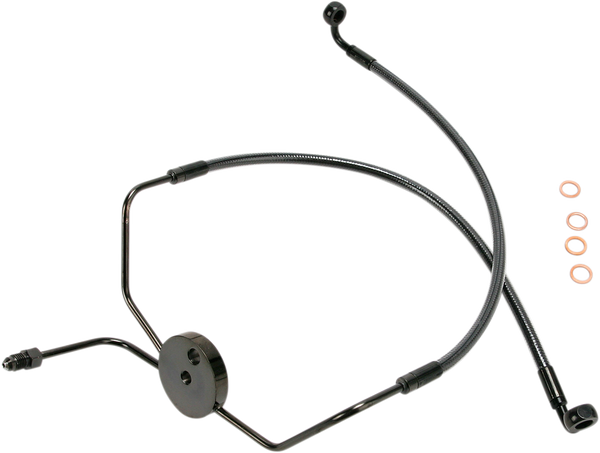 Designer Series Dot Front Lower Brake Line Kit Black, Black Pearl, 2, nordicamoto.ro