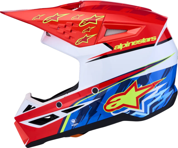 Casca Copii Alpinestars SM3 Falcon Rosu/Alb/Albastru S, 6, nordicamoto.ro