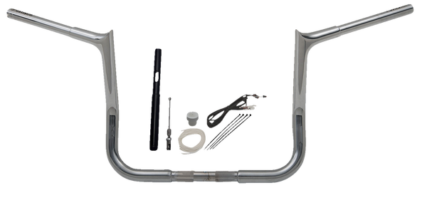 1-1/4(r) Ez Install Pointed Top Handlebar Kit Silver, 5, nordicamoto.ro