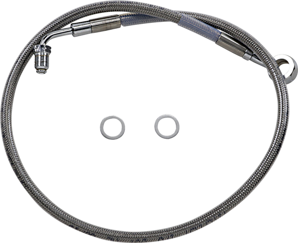 Extended Length Stainless Steel Brake Line Silver, Clear-coated Oversize [+152 mm (6'')], 1, nordicamoto.ro