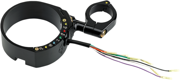 Speedometer Relocation Bracket With Easy Mount Clamp Black, Anodized, 1, nordicamoto.ro