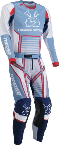 Tricou Moose Racing Agroid Blue/Gray-2