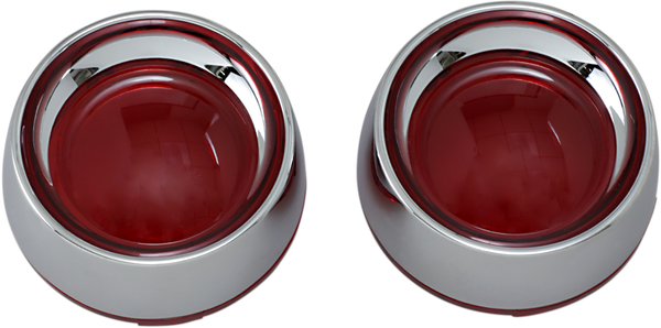 Deep-dish Bezels With Lens For Bullet Turn Signals Chrome, 3, nordicamoto.ro