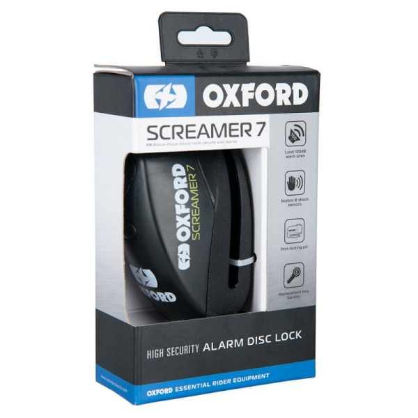Antifurt Disc Oxford Screamer XA7 cu Alarma Galben-0