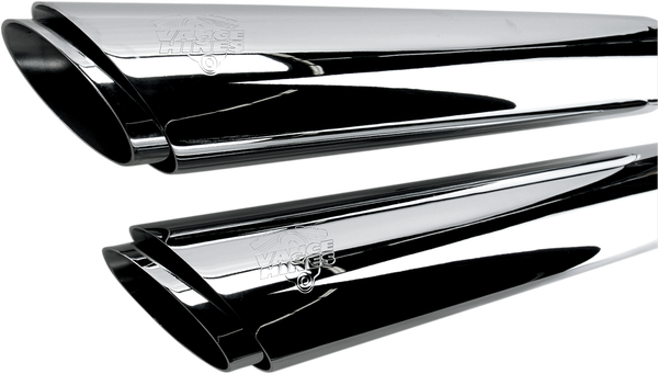 3(r) Round Twin Slash Slip-on Mufflers Black, 3, nordicamoto.ro