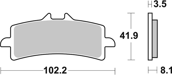 Ds Racing Dual Sintered Brake Pads, 2, nordicamoto.ro