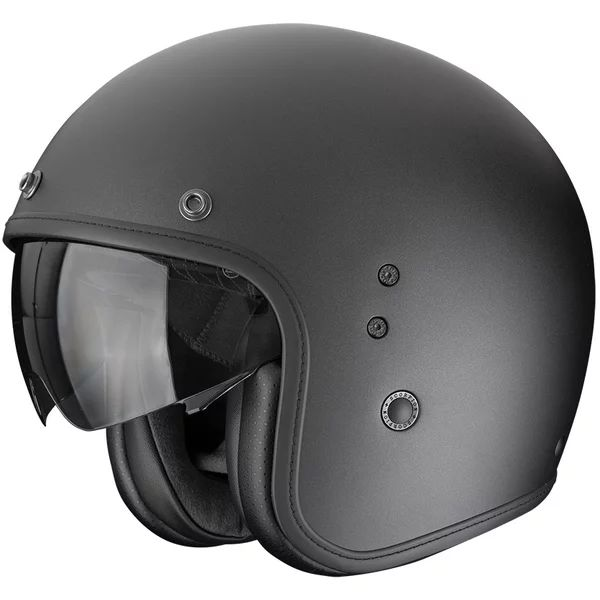 Casca open face SCORPION BELFAST EVO SOLID S NEGRU MAT, 4, nordicamoto.ro