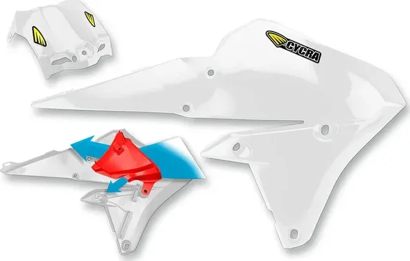 Powerflow Intake Radiator Shrouds White-0