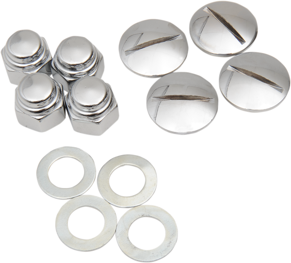 Replacement Rocker Shaft End Plugs And Nuts Silver, 1, nordicamoto.ro