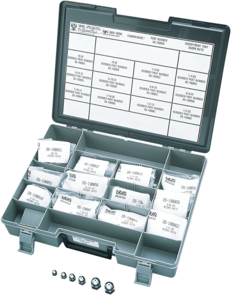 Acorn Nut Assortment Silver, 1, nordicamoto.ro