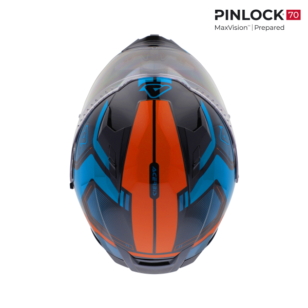 Casca Acerbis X-Way Graphic Blue/Orange-5