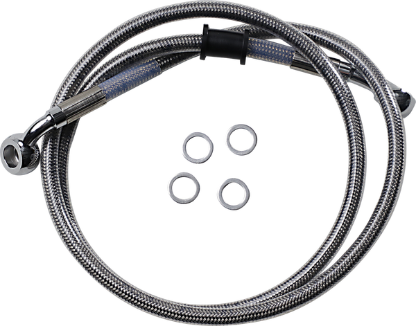 Stainless Steel Brake Line Kit Silver, Clear-coated, 1, nordicamoto.ro