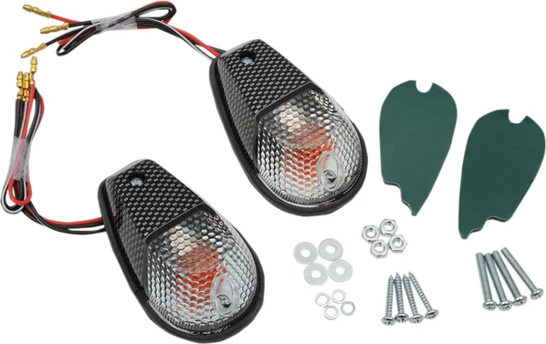 Flush Mount Marker Lights Carbon Fiber, 1, nordicamoto.ro