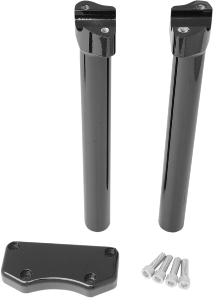 Handlebar Riser & Top Clamp Kit Black, 1, nordicamoto.ro