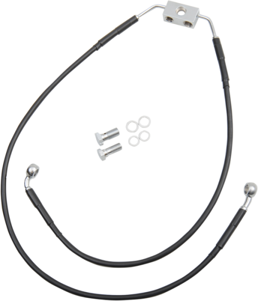 Stainless Steel Brake Line Kit Black, 1, nordicamoto.ro