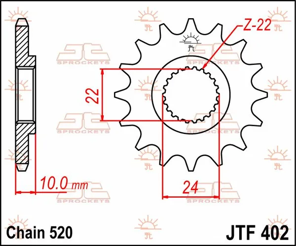 JT SPROCKETS Front Sprocket Natural -0
