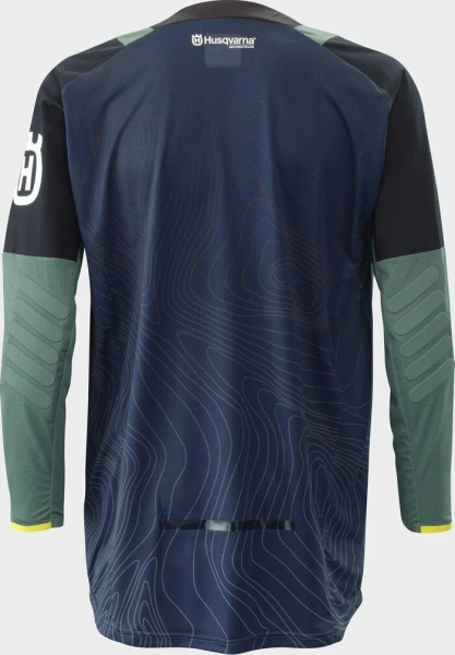 Tricou Husqvarna Gotland Blue/Black/Olive-2