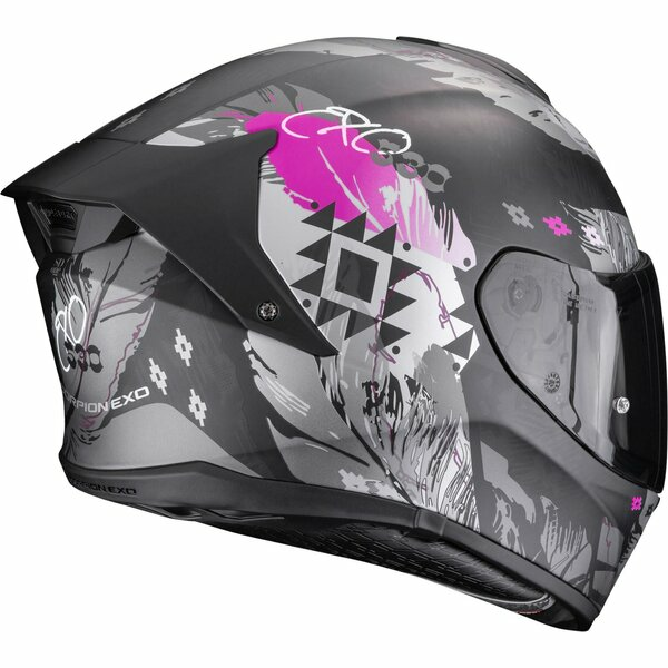 Casca integrala SCORPION EXO-530 AIR HADJI XS Negru mat/Roz, 3, nordicamoto.ro