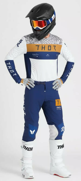 THOR Sportmode Bravo Gloves White, Gray, Blue -3