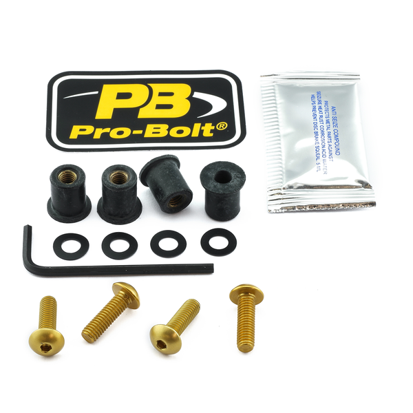 Screen Bolt Aluminium Gold, 1, nordicamoto.ro