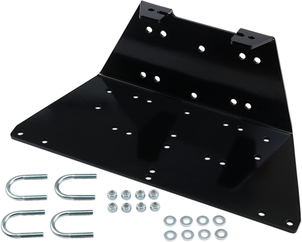 Winch Mount Mud Utv Kaw Black 