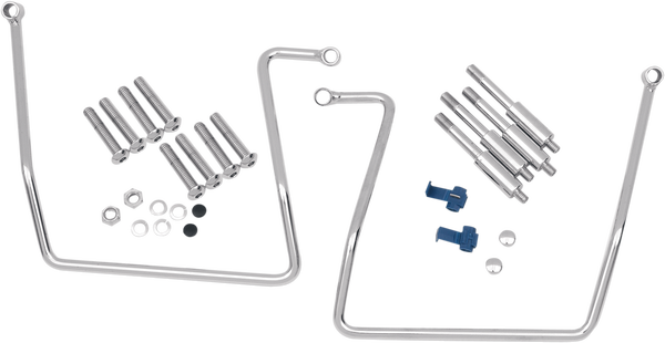 Chrome Saddlebag Support Brackets Silver, 1, nordicamoto.ro