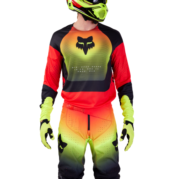 Tricou Moto Fox 360 Revise Rosu/Galben-3