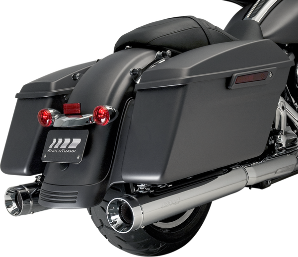 Stout 4(r) Slip-on Mufflers, Black Black, 2, nordicamoto.ro