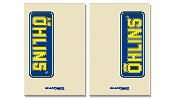 Fork Stickers Blue, Yellow, 1, nordicamoto.ro
