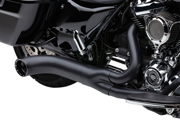 Turn Out 2-into-1 Exhaust System Black, 2, nordicamoto.ro