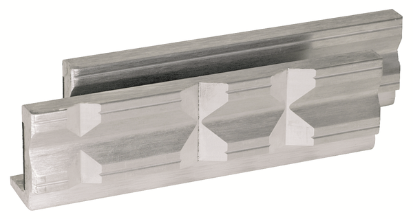 Vise Jaws With Magnetic Strips, Aluminium With Prisms, Gray - Series 546 Gray, 1, nordicamoto.ro