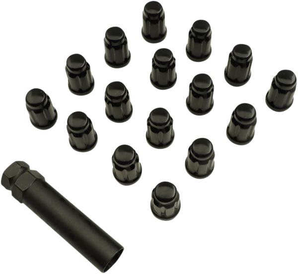 Splined Lug Nut Black 