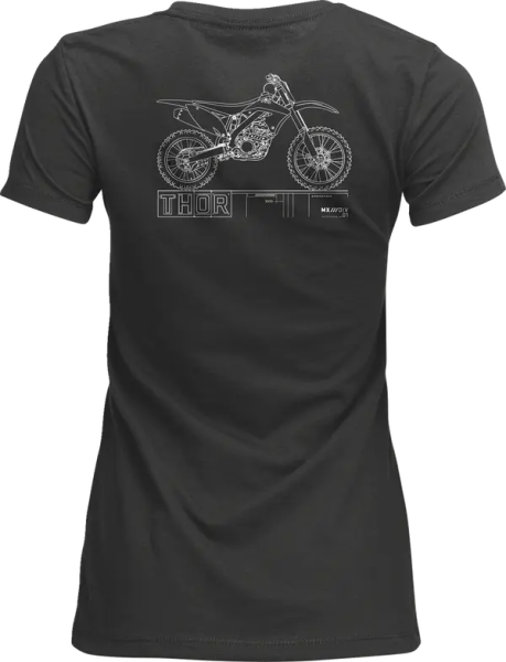 Womens Blueprint T-shirt Black -1