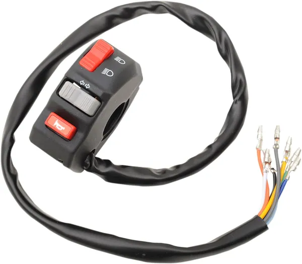 Universal Left-side Handlebar Switch Black, Gray, Red-0