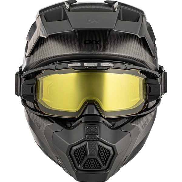 CKX Helmet Titan AMS Matt Carbon + Heated Goggles S-3