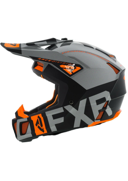 Casca Snowmobil FXR Clutch Evo Black/Lt Grey/Org-3