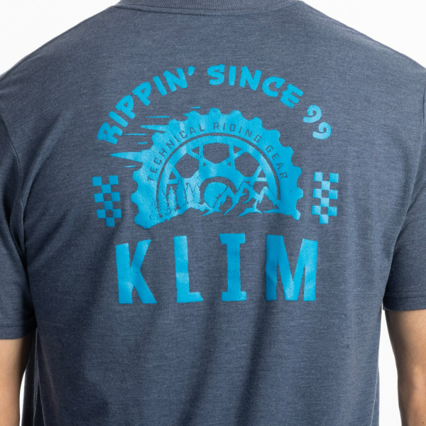 Tricou Klim Rippin' Tri-blend Heathered Russet - Black-1