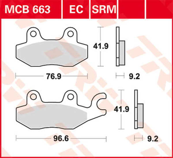 Plăcuțe de frână ceramice din seria Ec, 1, nordicamoto.ro