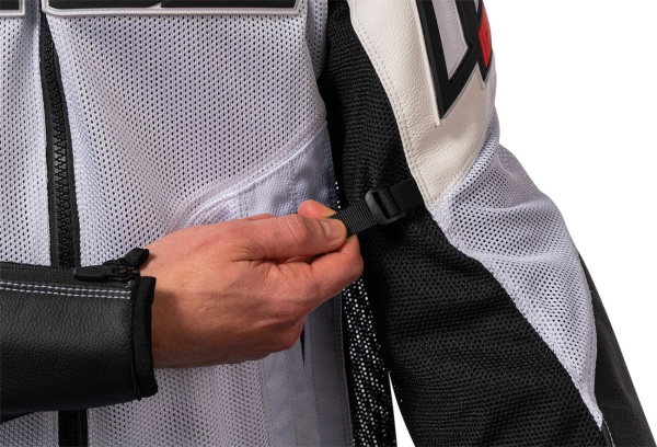 Geaca Piele Icon Mesh AF White-4