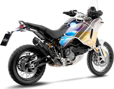 Tobă de eșapament LeoVince LV One Evo Black Edition Slip-On pentru Ducati DesertX, 3, nordicamoto.ro