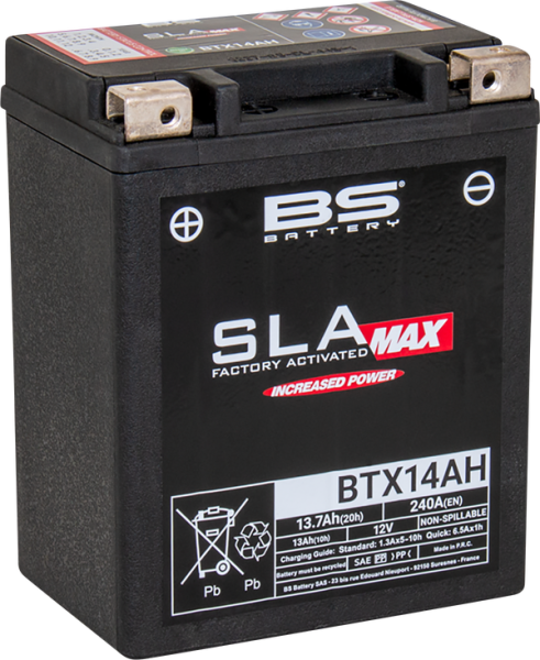 Sla Max Factory- Activated Agm Maintenance-free Battery [60873] Black 