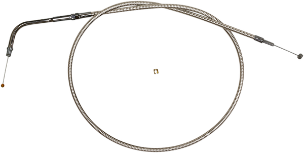 Polished Stainless Steel Braided Throttle/idle Cable Silver, 1, nordicamoto.ro