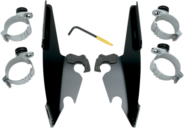 Fats/slim Windshield  Trigger-lock Complete Mount Kit Black, 2, nordicamoto.ro