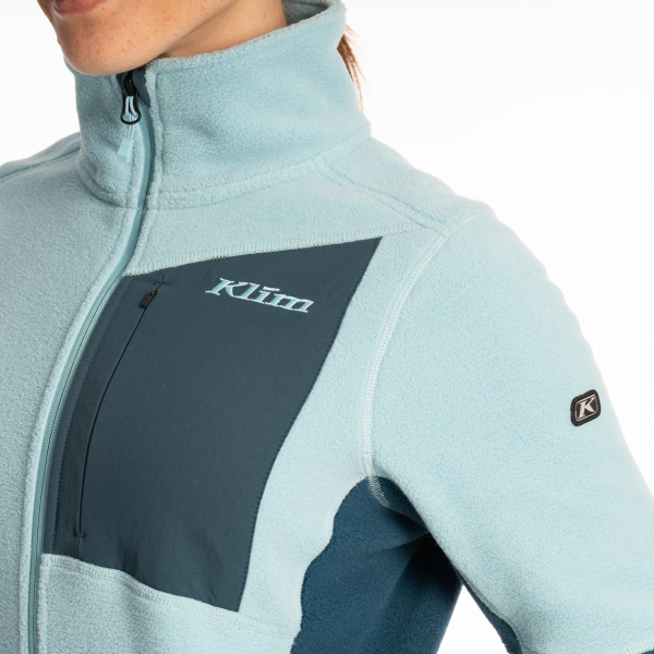 Geaca Dama Klim Darby Canyon Fleece Reflecting Pond - Milky Blue-13